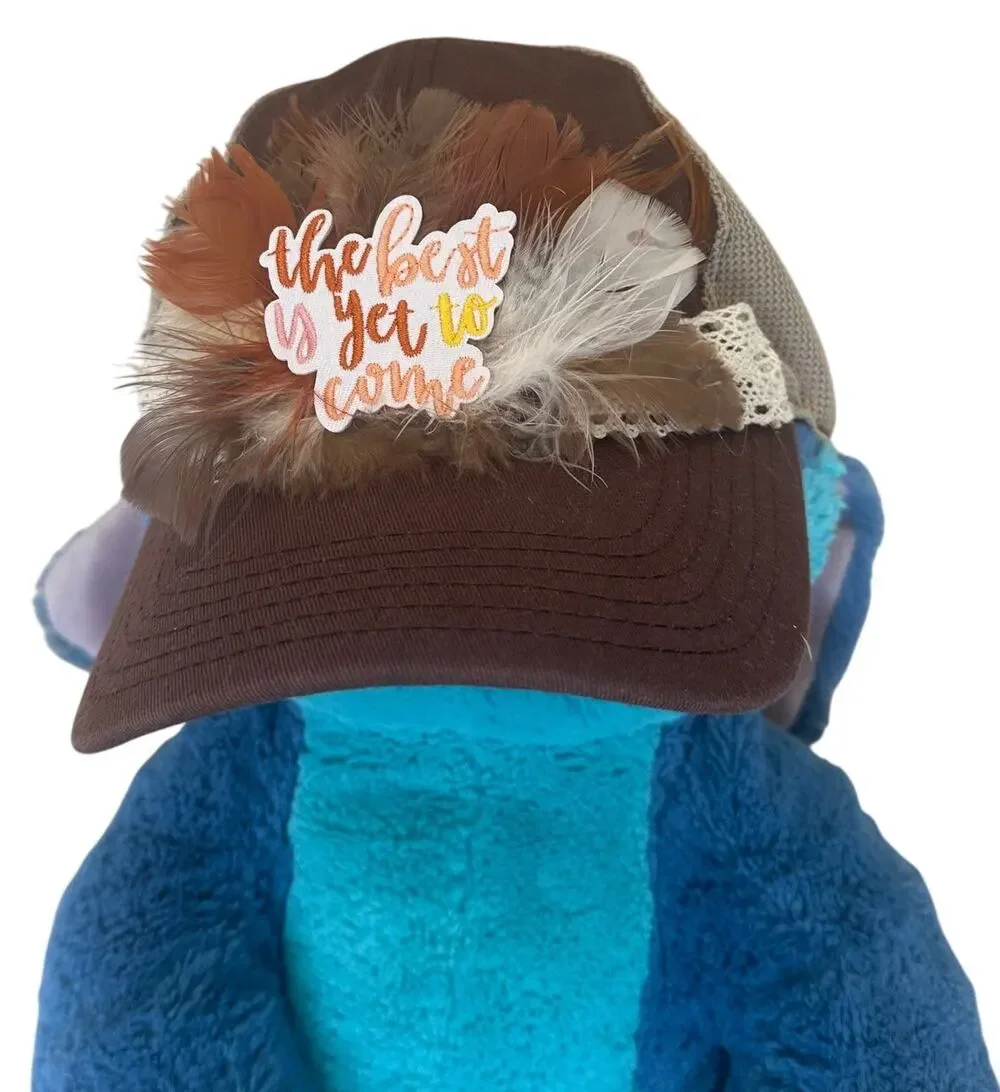 Cowgirl Baseball Cap Brown Unique One of Kind Mesh Back The Best is Yet to Come